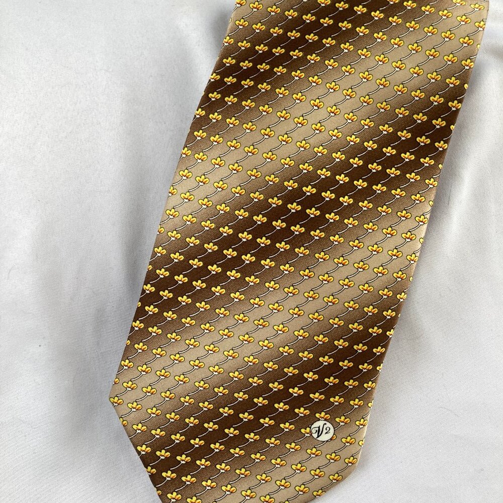 Versace Classic V2 Silk Gold Necktie Tie - LIKE NEW
